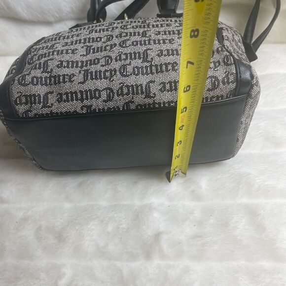 Juicy Couture small black Gothic satchel /shoulder bag gold tone accents - Picture 14 of 15